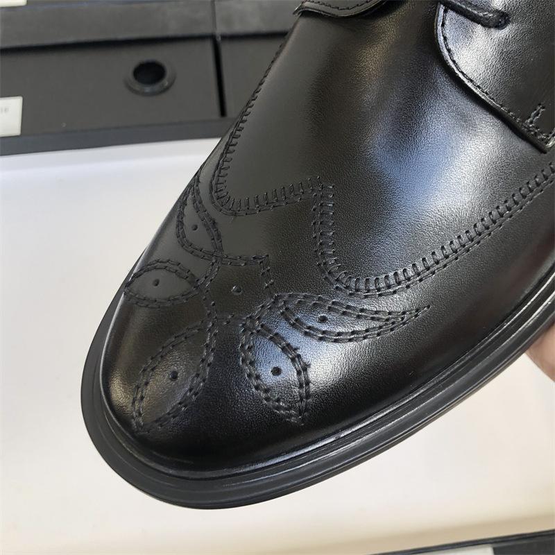 Brock Leather Shoes Men'S Business Dress Leather Breathable Suit Work Commuter Shoes Men'S Leather Shoes Groom Wedding Shoes