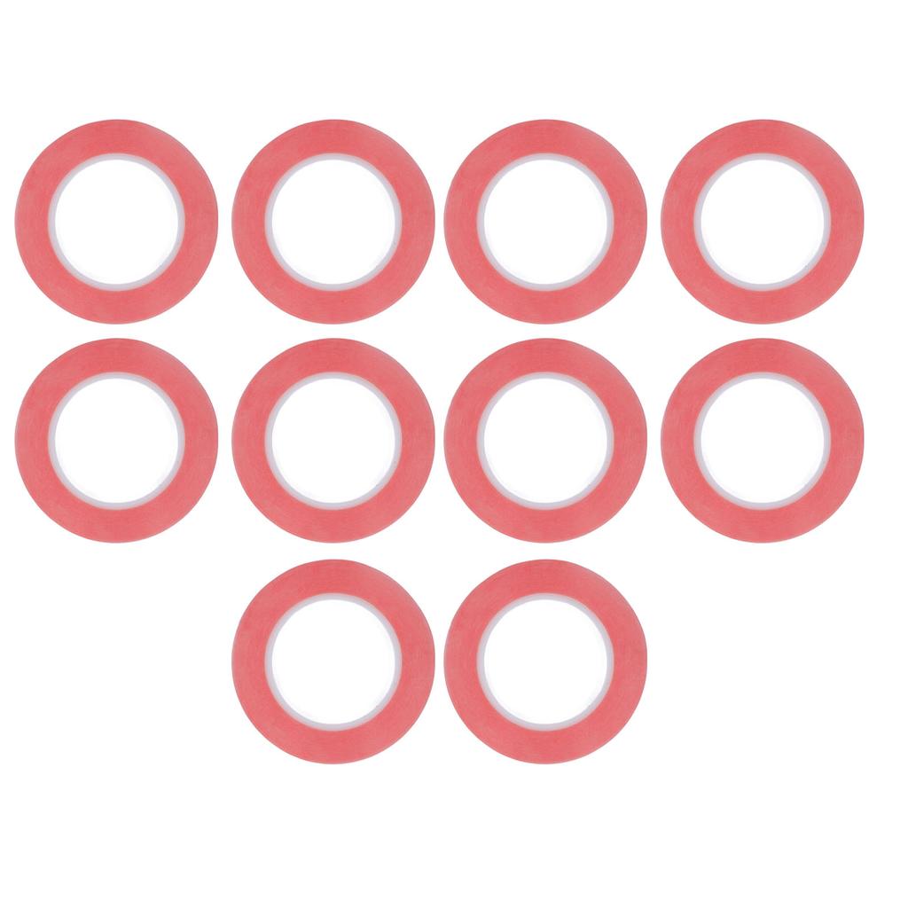 10 Pcs PET Double Sided Tape Strong Viscosity Waterproof Firm Fixation Red PET Mounting Tape