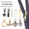 Detachable Metal Zipper Pull Tab Accessory for Bags, Shoes, and Clothes Repair