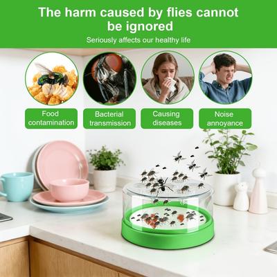 1pc Non-Toxic Reusable Flying Insect Catcher Cages With 7 Capture Holes For Home Garden Pest Control Gardening Accessories