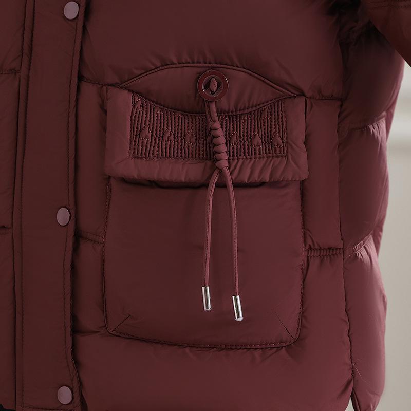 Warm Thickened Cotton-Padded Jacket for Women: Winter Fashion Coat for Middle-Aged & Elderly