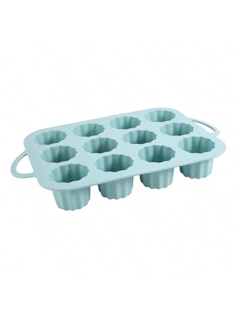 Silicone Muffin Pan Cup Cake Mold, 12 Cups Non-stick Baking Molds with Handle for Making Muffin Cakes Tart Kitchen  Accessories