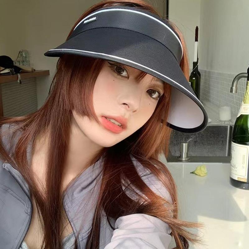 Outdoor Sun Protective Hat for Women Breathable Hollow Top Design Wide Brims Hat for Various Activity Fishing Cycling