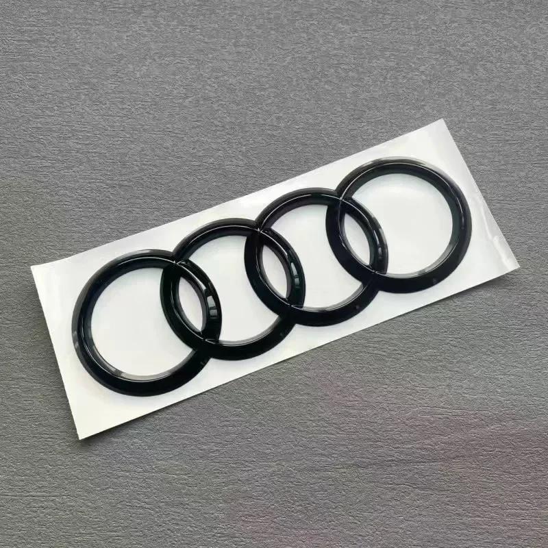 For 4GUFH A6 2020-2023 2012-2017 4 Rings logo ABS Car Hood Front Bonnet Grill Rear Trunk Emblem Sticker Quattro Allroad Sticker
