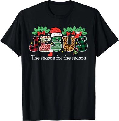 Weihnachten Jesus Grund Saison Weihnachten Christlich Spaß Unisex T-Shirt Größe S-5XL Q7458