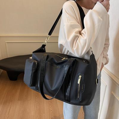 Modische und lässige Hand-Reisetasche mit großem Fassungsvermögen und mehreren Taschen für Damen und Herren, Sport- und Fitnesstasche mit Trocken- und Nassfach