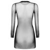 Womens Sexy Transparent Swim Cover Up Dress with Long Sleeves for Poolside Clubwear