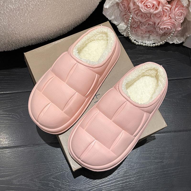 Cotton slippers women's winter bag and indoor men's home non-slip thick bottom warm