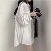 Ladies' Shirt Lazy Wind Drape White Shirt Female Simple Commuter Solid Color Shirt Niche Loose Long-sleeved Blouse Temperament Elegant Fashion Top