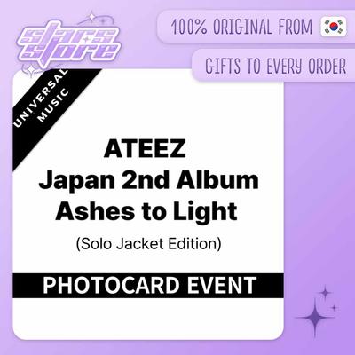 (Vorbestellung POB) Japanisches Album ATEEZ - Japan 2. Album Ashes to Light (Nur Jacken-Edition)