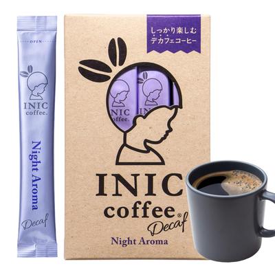 INIC Coffee Night Aroma Decaffeinated Coffee (3 Sticks) [Rich, Authentic Flavor with a Decaffeinated Feel] [99.85% Caffeine Removal] [Safe for