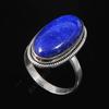 Natural Blue lapis Lazuli Gemstone 925 Sterling Silver Ring Jewelry