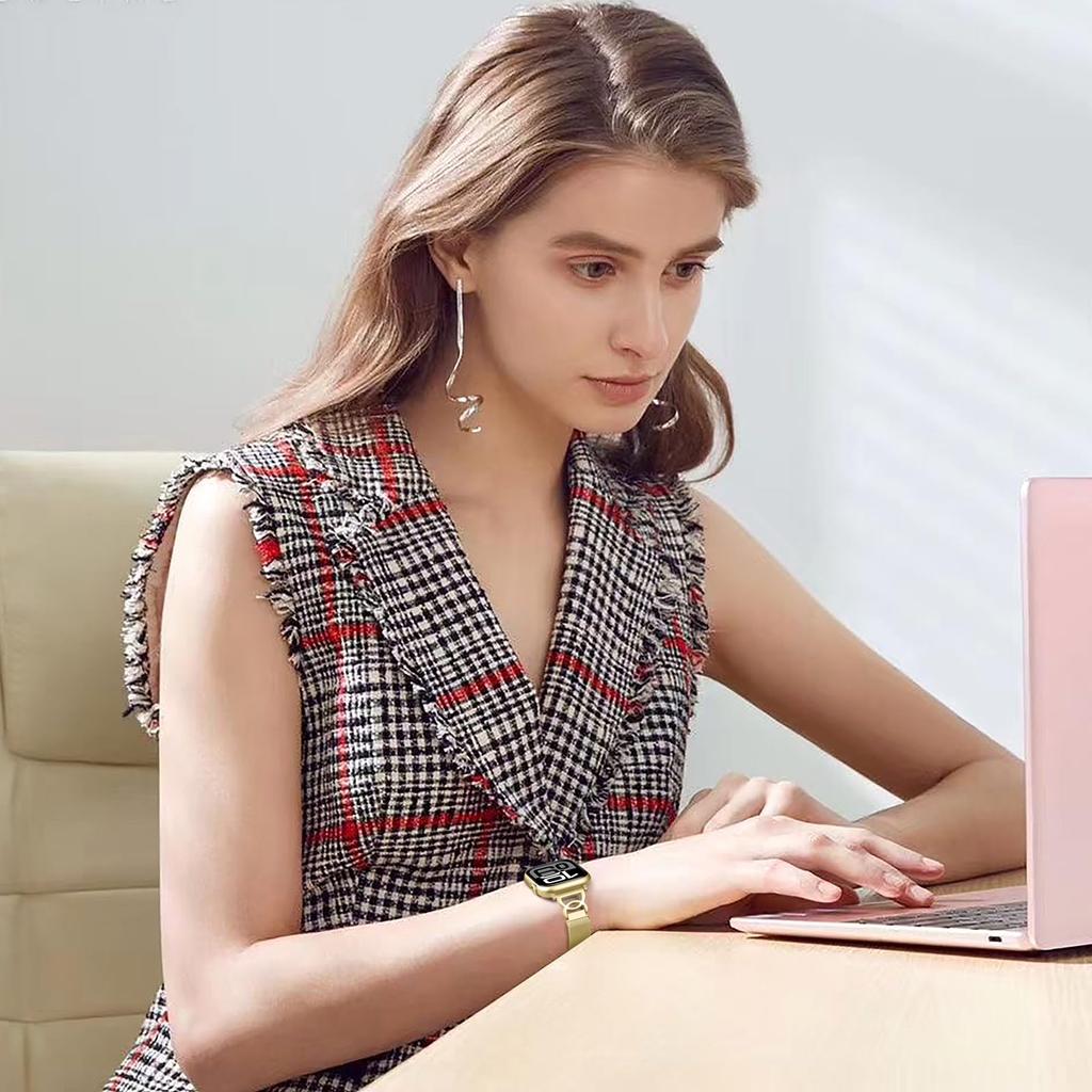 Watch Band For Apple Watch Series 10 9 8 7 SE 6 5 4 3 2 1 42mm 41mm 40mm 38mm Milanese Loop Magnetic Clasp Stainless Steel Metal Strap