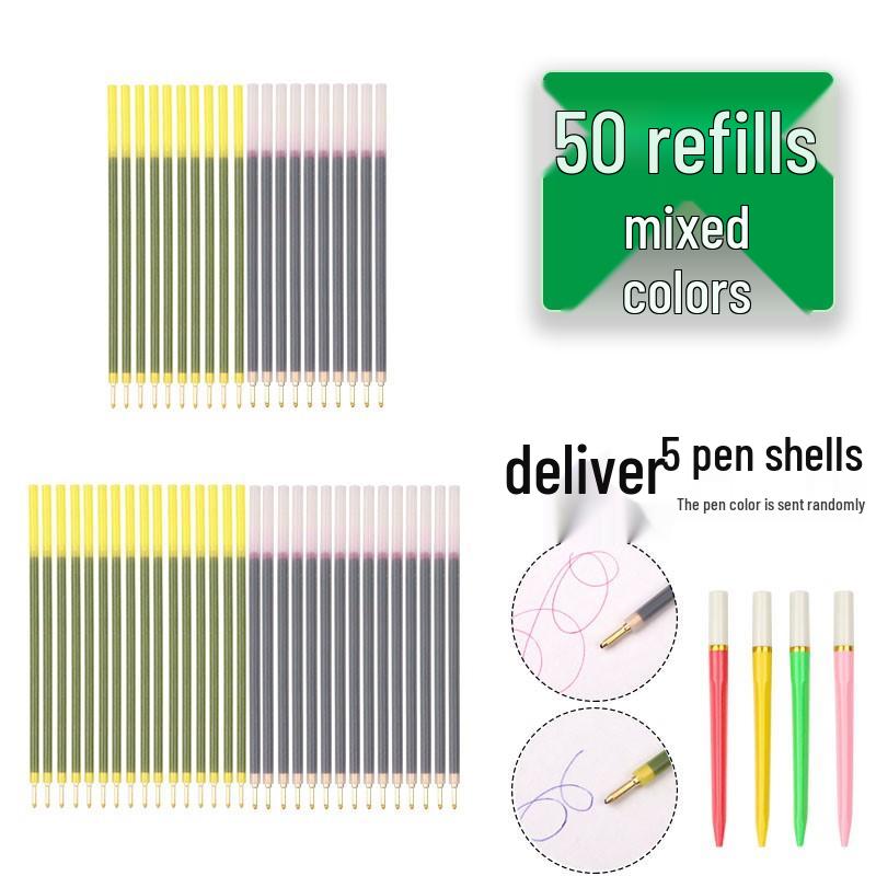 Vintage Shanghai Red Ballpoint Pen Refill with Copper Tip, Blue Ink 0.7 - Ideal for Teacher's Corrections.