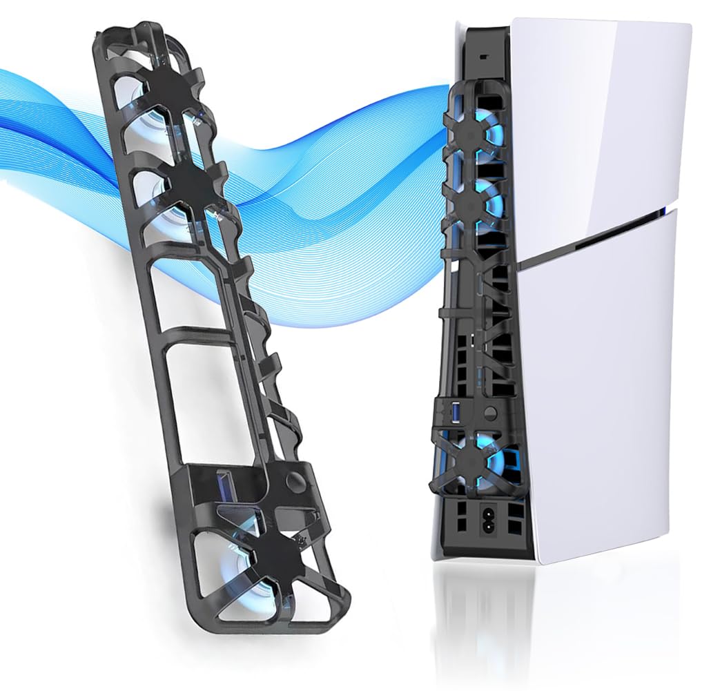 

with the New PS5 Blitzowl PS5 Slim Cooling New PS5 PS5 LED Compatible with PS5 Disc Digital and PC [Compatible Slim] Fan, Fan, Peripheral, Light,
