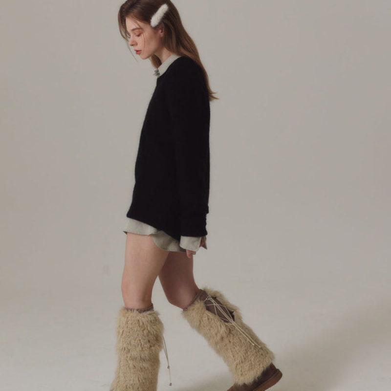 Prevoir MINK HAIR CLIP [IVORY/GRAY/BLACK]