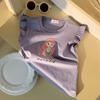 Summer New Kids Ruffle Sleeve Short Sleeve T Shirt Boys Girls Cartoon Print Casual Top Baby Fashionable Trendy