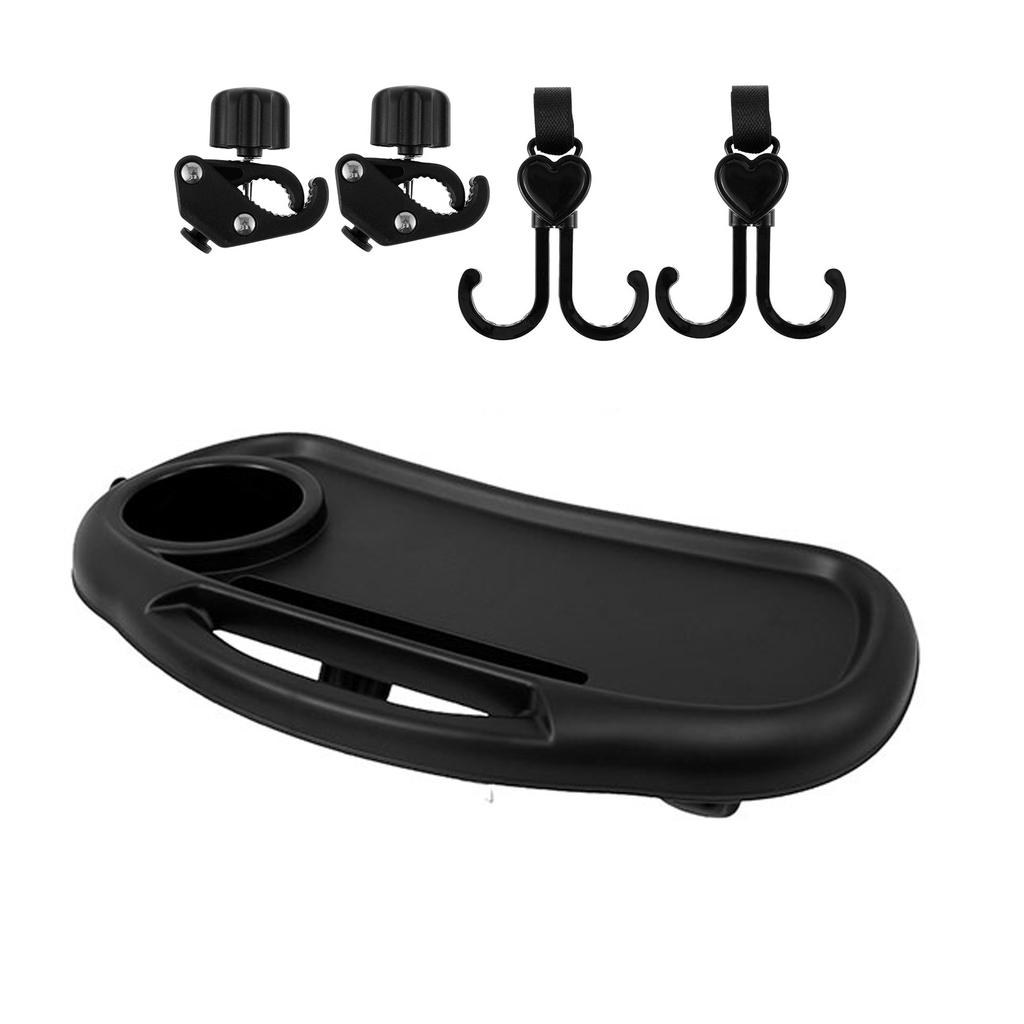 3 In 1 Universal Baby Stroller Snack Tray Cup Holder Phone Stand Food Hook Removable Adjustable Buckle Girl Boy Milk Bottle Plat