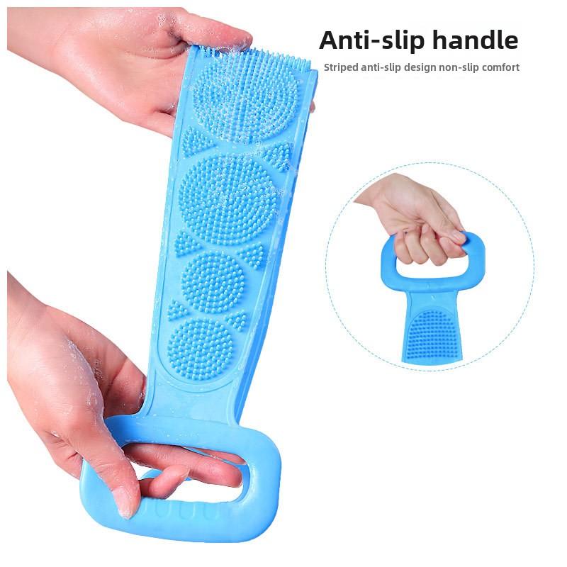 Long Strip Pull Back Strip Bath Brush, Men and Women Double-sided Long Strip Rub Back Rub Ash Rub Mud Bath Massage Bath Towel