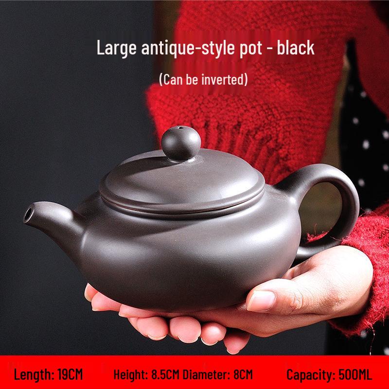 Yixing Large Capacity Purple Clay Teapot with Tea Cup Set for Home Use, Single Pot Kung Fu Tea Set.