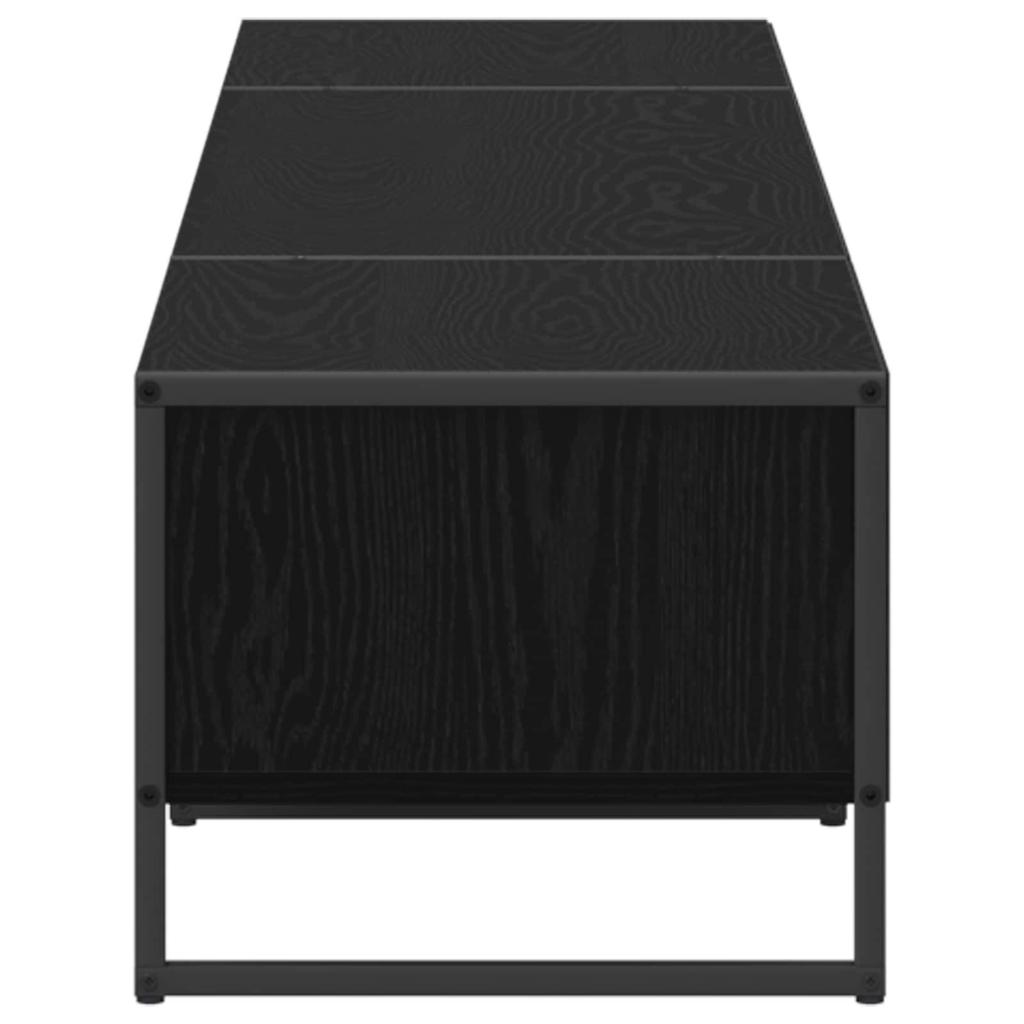 TV Stand Black Oak Effect 170.5 x 36 x 30.5 cm