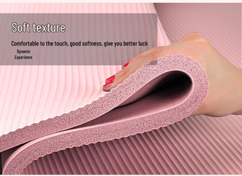 Thick Non-slip Yoga Mat for Home - Silent, Shock-absorbing, Soundproof, Ideal for Men & Women