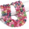 1 Strand 6/8/10mm Natural Stone Tourmaline Beads Colorful Round Loose Beads For DIY Jewelry Making Necklace Bracelets Supplies