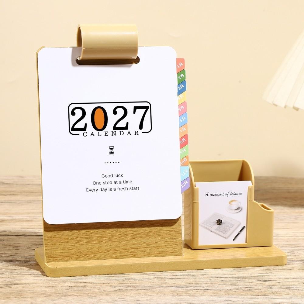 Multifunctional Pen Holder Calendar Pen Holder 2027 Calendar Organizer Business Gift