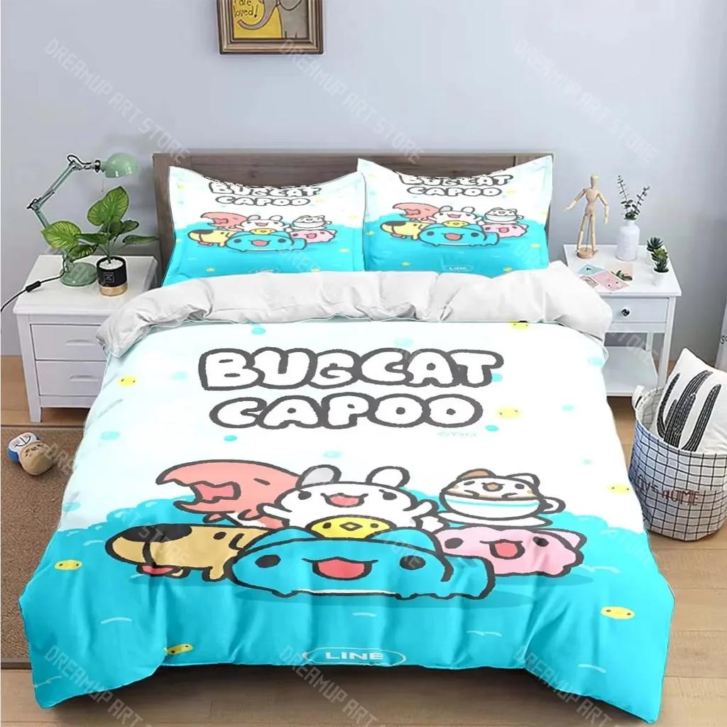 3D Print B-Bugcat Capoo Pattern Bedding Sets Bed Supplies Set Duvet Cover Comforter Set Bedding Set Luxury Birthday Gift
