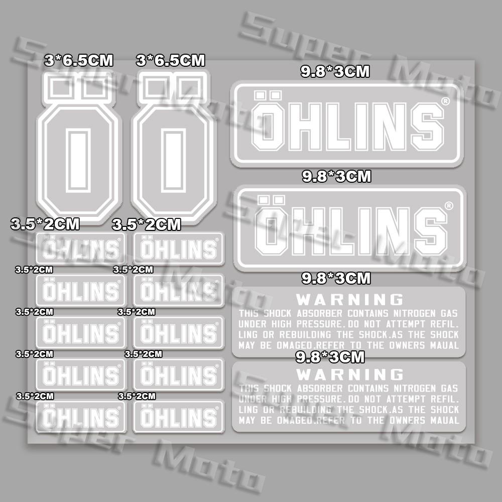 Autocollant Réflectif pour Moto Autocollants Amortisseur de Suspension Moto de Course Rénovation Protection Solaire Décalcomanie Décorative Transparente Accessoires