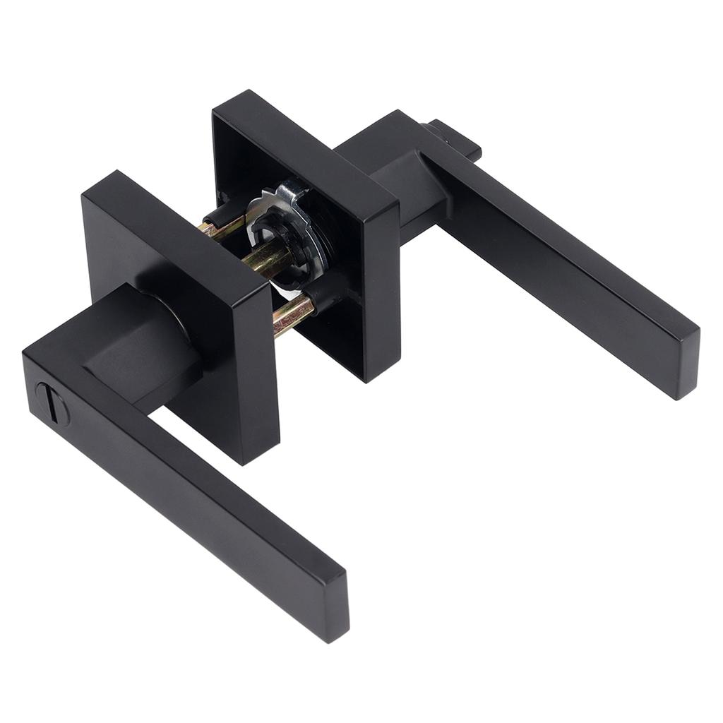 Türhebel, Zinklegierung, Messing, robust, schwarz, moderner Look, Türgriff für den Innenbereich, für Durchgang, Schrank, Flur