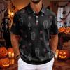 Men's Short Sleeve Loose Fit Casual Top for Halloween Party Versatile Daily Wear