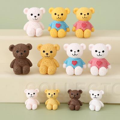 Cartoon Bear Family Figurines Set: Trendy Blind Box Ornaments Collection