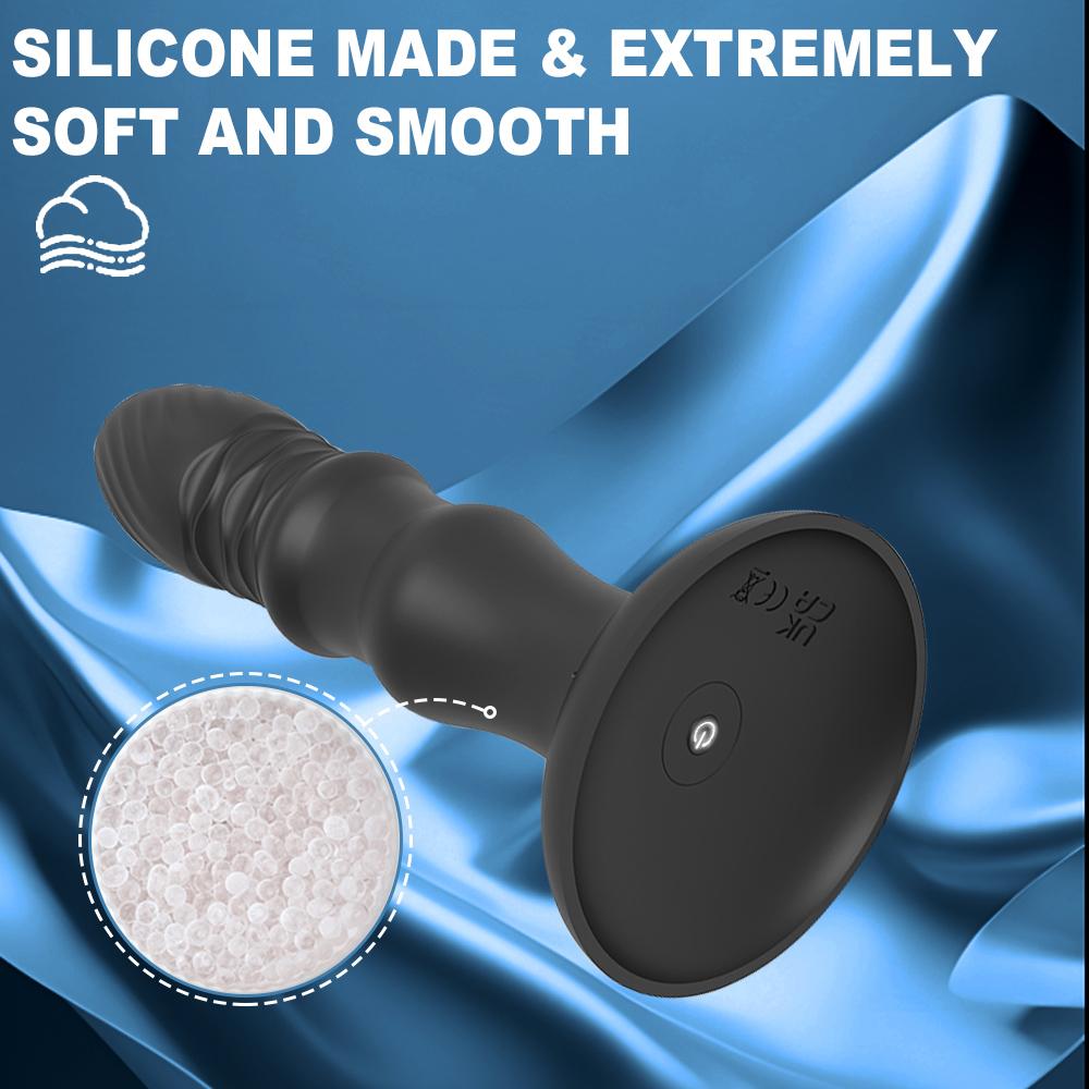 Thrusting Vibrating Anal Plug with Suction Cup App Remote Control Prostate Massager Butt Plug Vibrator Sex Toys for Men Women