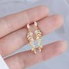 2025 New Wheat Ear Earrings Inlaid with Cubic Zirconia Exquisite Earrings, Elegant Temperament Evening Dress Accessories