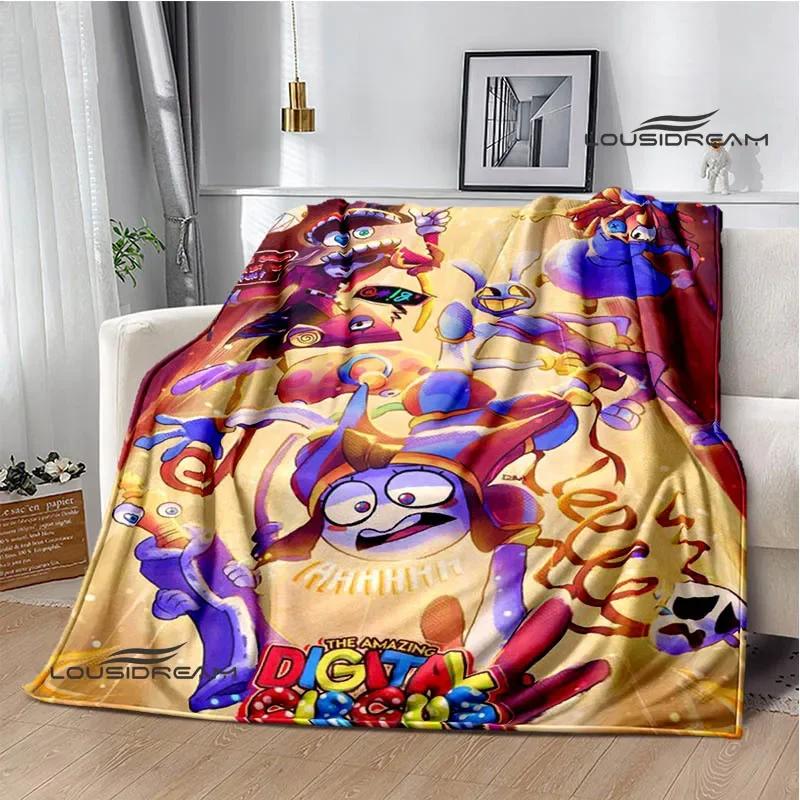 THE AMAZING DIGITAL CIRCUS Cartoon Blanket Warm Flannel Blankets Soft Cozy Blanket Sofa Travel Blanket Bed Linings Birthday Gift
