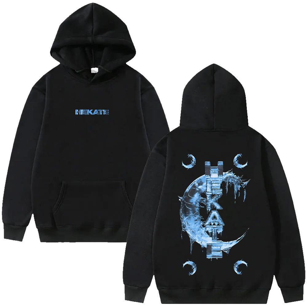 Sara Landry Hekate Ice Sweatshirts Fashion Graphic Casual Clothing Harajuku Retro Aesthetic Hoodies XS чёрный