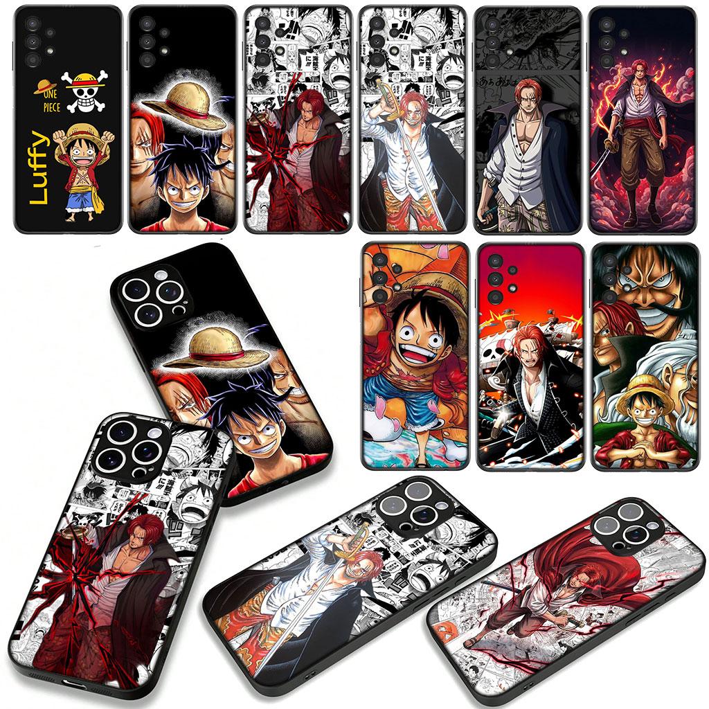 Cover for Apple iPhone 17 16 11 Pro XS Max XR 6 7 8 Plus + 16E SE 2020 2022 Air 5 Phone Case Red Hair Luffy One Piece Shanks