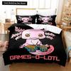 Mode Cartoons Spiel Gamesolotl Axolochi Bettwäsche Set Einzel Twin Voll Königin King Size Bett Set Erwachsene Kind Schlafzimmer Home Textilien