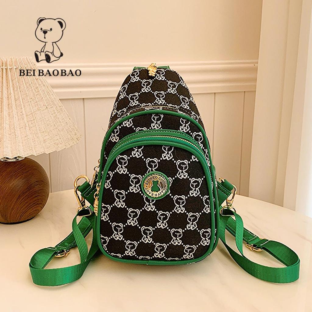 Women's Summer Canvas Chest Bag: Stylish, Atmospheric, Small Backpack
