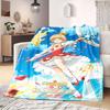 Cardcaptor Sakura Anime Style Flannel Blanket, Print for Bed and Chair, Warm Home Textile, Lightweight Outdoor Blanket_LIAN
