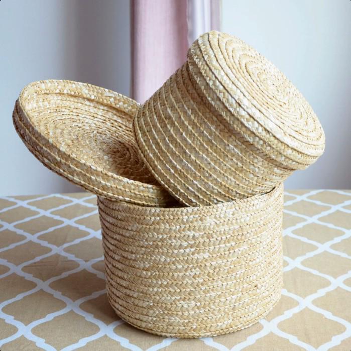 Cotton Rope Woven Storage Basket for Snacks, Tea & Keys