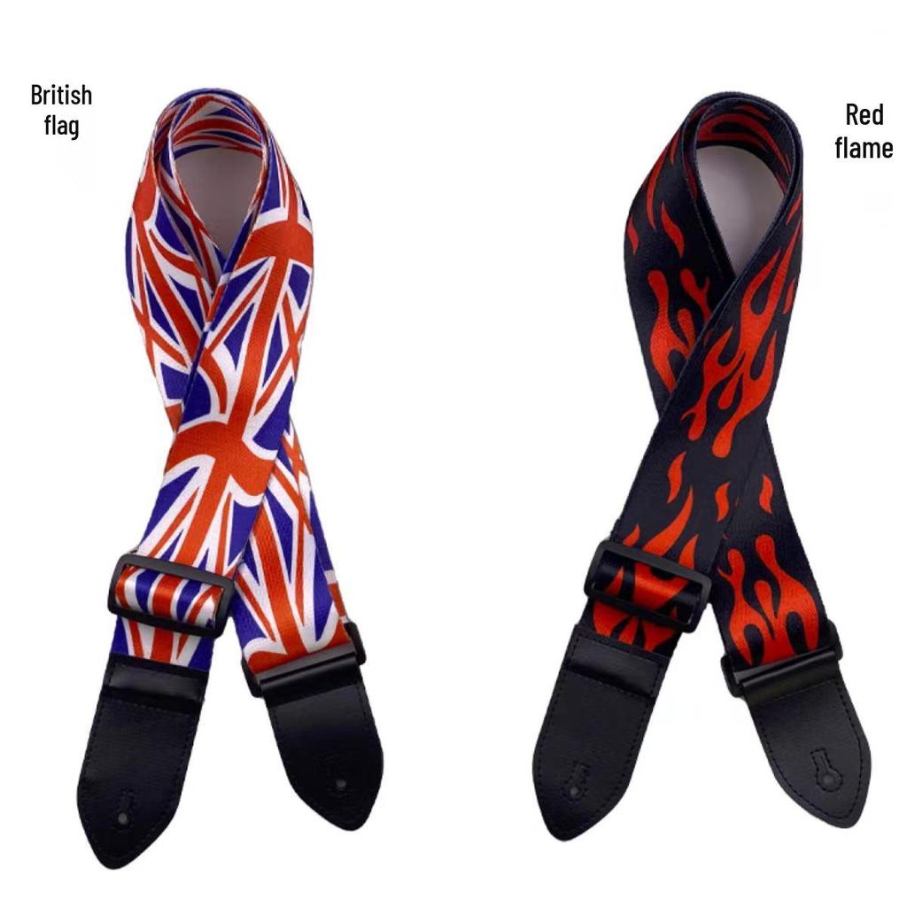 Ethnic Style Widened Guitar Strap - Acoustic & Electric, Polyester Print