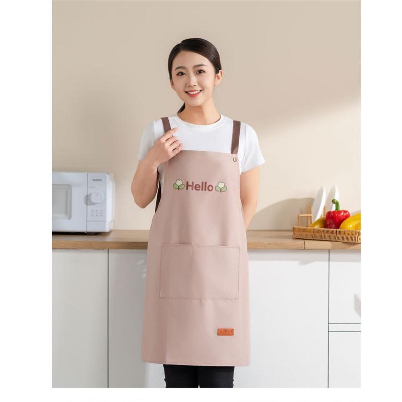 Waterproof Oilproof Kitchen Apron With Convenient Pocket, Chef Cooking Work Apron for Men Women, Barista Manicurist Waiter Uniform