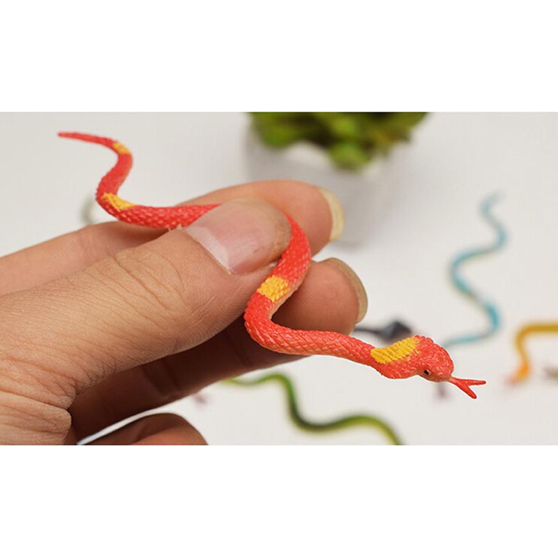 12Pcs High Simulation Toy Plastic Snake Model Funny Scary Snake Kids Gag Prank Funny Favor Toys Halloween Prank Prop For Decor