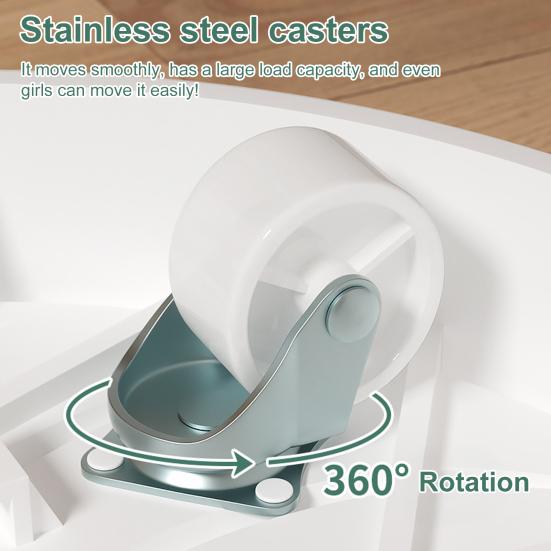 Flowerpot Saucer with Wheels Heavy Duty Plant Caddy with Water Storage Drawer Rolling Flower Pot Tray for Home Garden Balcony Office