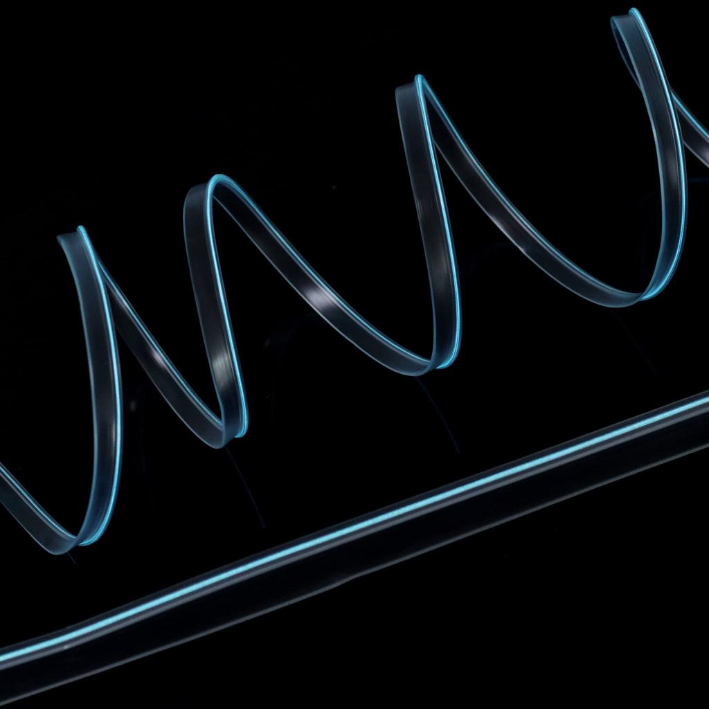 X AUTOHAUX Neon EL Wire String Strip Albastru Gheață Lumină Rece Strălucire Șir Strip