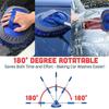 2 In 1 Car Wash Brush Mop Head Kit Three Section Telescoping Aluminum Alloy Long Handle Thick Chenille Cleaning Tool