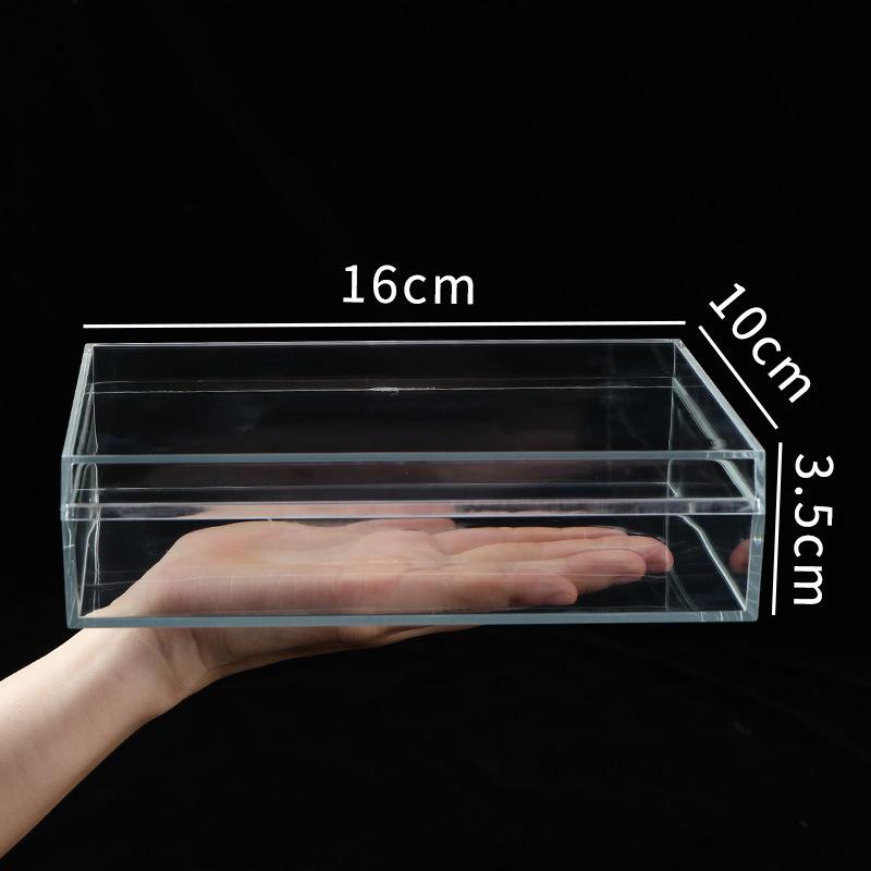 Transparent Square Acrylic Storage Box for Figures - Dustproof Food-grade Plastic, PS Wedding Candy Box with Lid