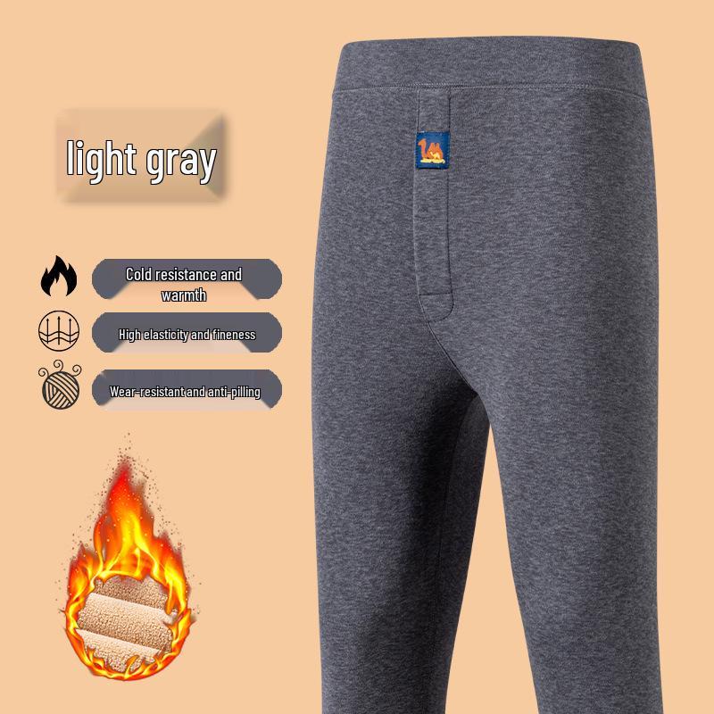 

Men s Plus Size Velvet-Lined High Waist Warm Camel Hair Winter Base Layer Pants XXL (Recommended for 120-140 jin)